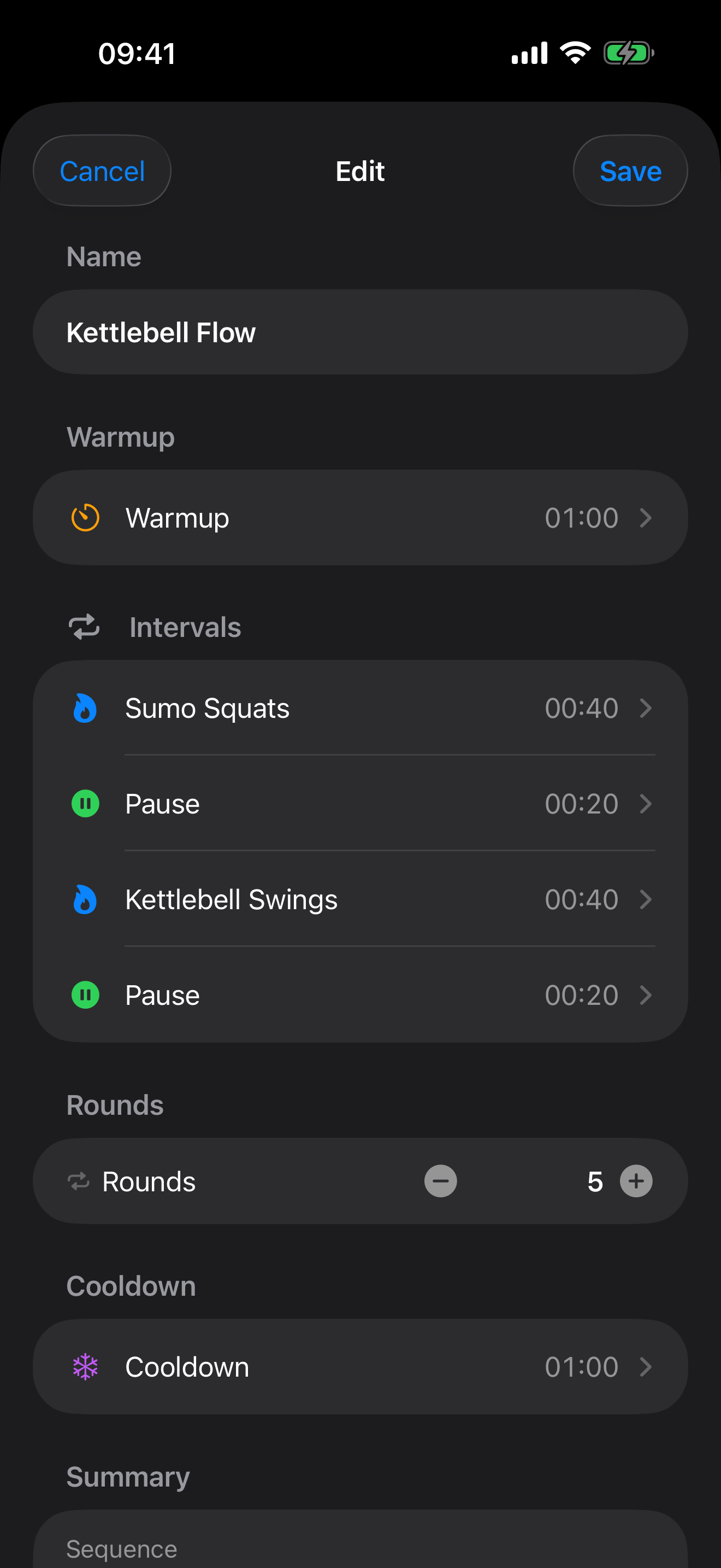 TimerCoach Workout Editor & Interval Customization
