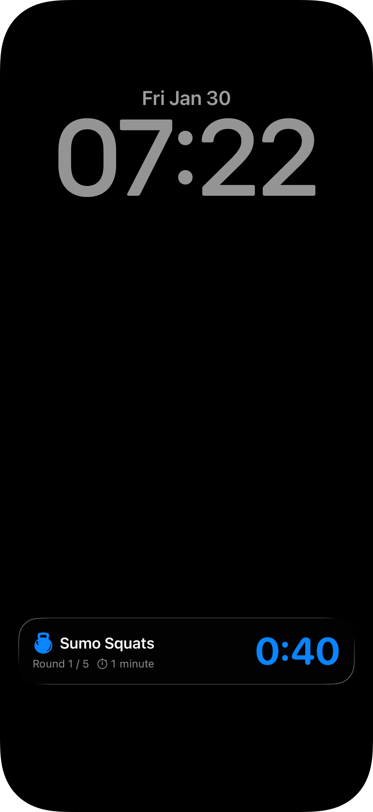 Lock Screen Minimal Timer